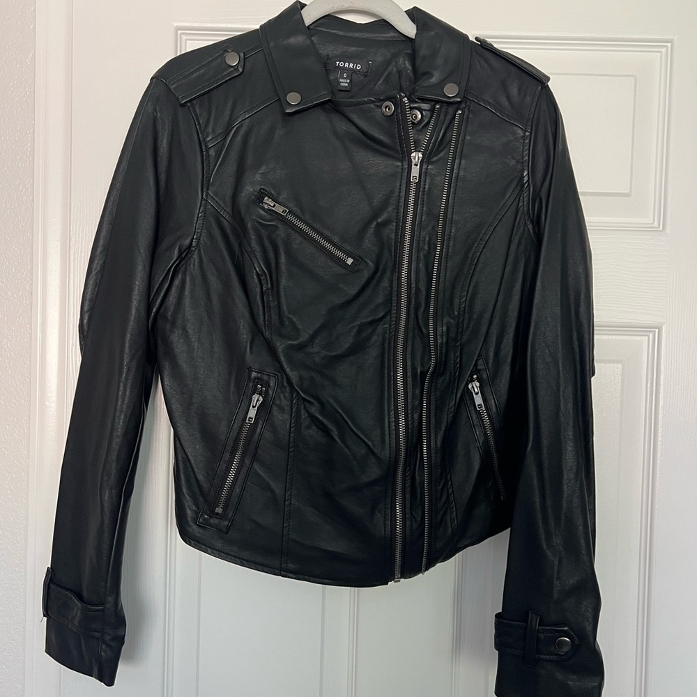 Torrid Black Faux Leather Jacket